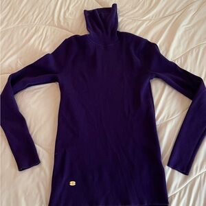 Elegant Deep Purple Turtleneck Sweater